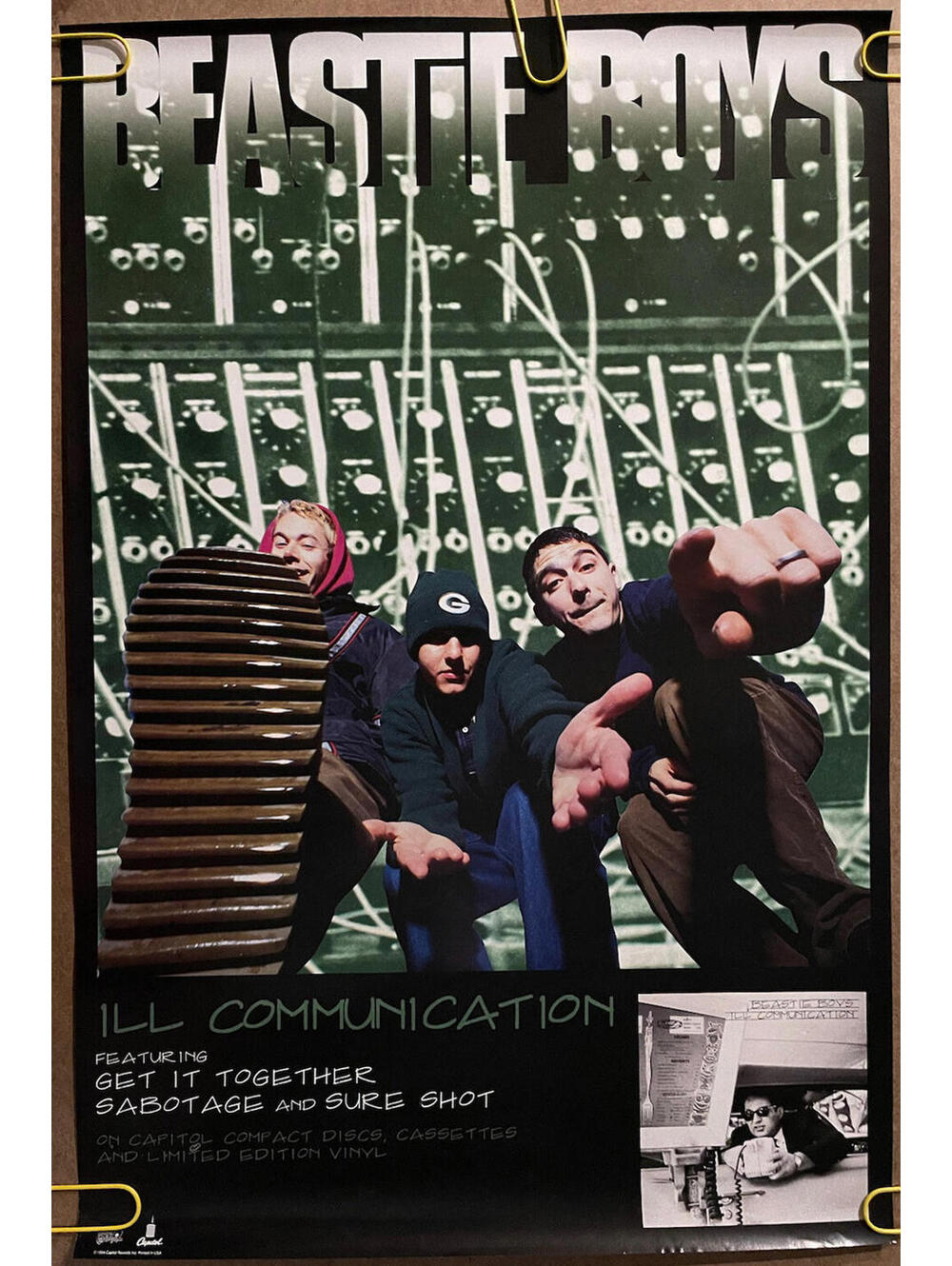 Original Vintage Poster beastie boys music memorabilia pinup Ill communication